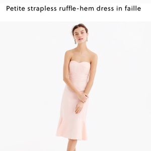 J Crew 6P Ruffle Hem Dress in Faille NWT